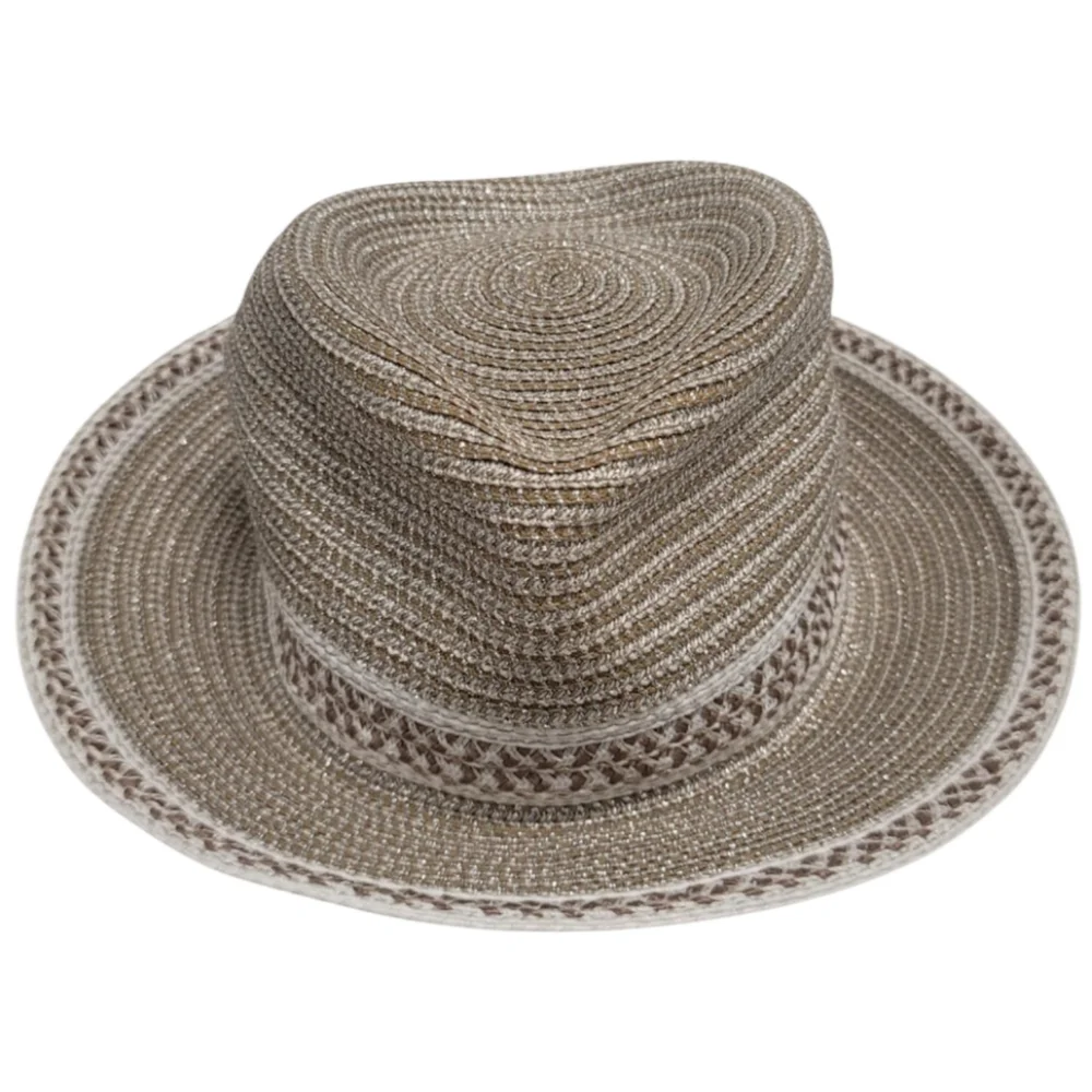 ERIC JAVITS l Squishee Woven Fedora Hat Sun UV UPF 50+ One Size - Picture 1 of 13